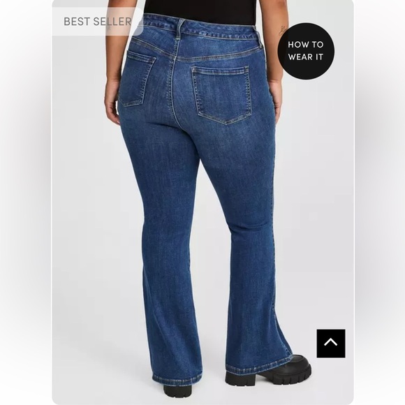 NWT Torrid Trio Fit Slim Boot limitless stretch blue jeans Size 10T-14T - Picture 3 of 9